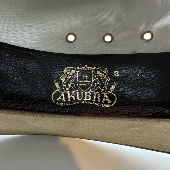 Akubra Australia Cattleman Hat SZ 54 cm Small Pure Fur Felt Western Southwestern - Picture 13 of 15